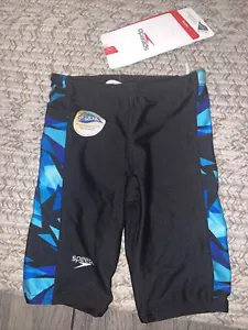 Speedo Racing Jammer Youth Sz 22 New! Retail Price $45.00 Blue Black - Picture 1 of 3