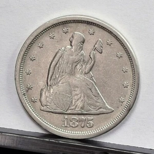 1875-S Twenty Cent Piece - AU Details, Cleaned (#57606-L) - Picture 1 of 8