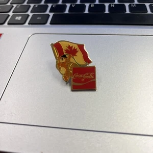 1988 SEOUL Olympic Games Hodori Tiger CANADA FLAG Coca Cola Pin - Bild 1 von 2