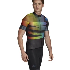 Adidas Adistar Pride Rainbow Men's Jersey Cycling Form Fitting FJ6571 NEW - Picture 1 of 10