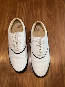 Nike Air Comfort Golf Verdana Black White Leather Golf Cleats Womens Size 5 - Picture 1 of 8