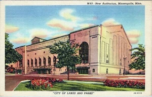 M-63 New Auditorium Minneapolis Minnesota Postcard 4B-H1115 Unposted - Picture 1 of 2