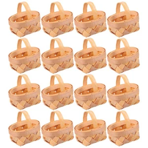 16 Pcs Mini -Holzkorb Mädchen Schwangere Frau Minikorb Mit Griff - Imagen 1 de 12