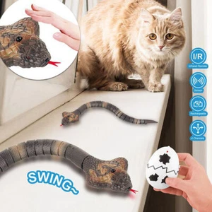 Smart Sensing Cat Toys Automatic Eletronic Snake Cat Teasering Play USB Kitten - Picture 1 of 12