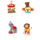  100 Pcs Animal Cake Picks Circus Party Favors Cartoon Theme Supplies