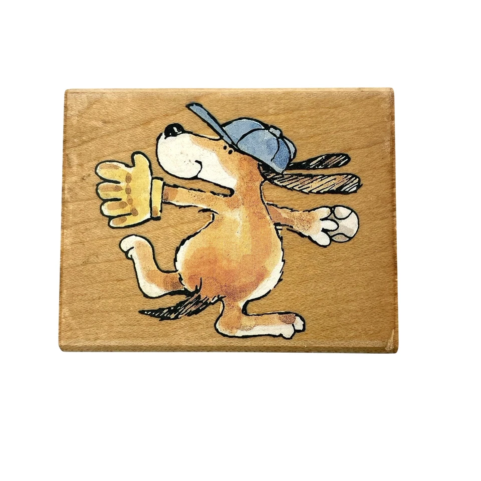 Черный пенни 1-й выбор 2366F резиновый штамп собака бейсбольный кувшин  - Изображение 1 из 4