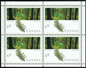 Canadá sc#1285a Majestuoso Bosque de Canadá, panel miniatura de recuerdo de 4, como nuevo-nuevo - Imagen 1 de 6