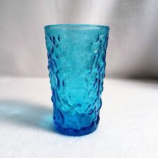 Anchor Hocking "MILANO" Blue Flat Juice Glass, 3-7/8", MINT!