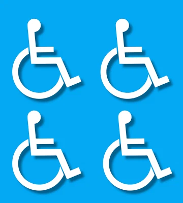 4-Pack Handicap Disability Decal Stickers - Enhance Road Safety/Parking - Image 1 of 3