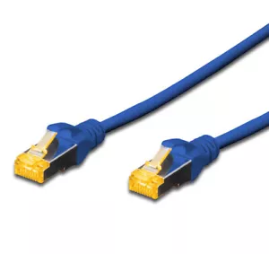 1M Fast Ethernet Cable Cat6a 10GB Fibre Internet RJ45 Network Lead Shielded BLUE - Picture 1 of 1