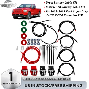 Battery Cable Kit 2C3Z14300CA For 2002-2003 Ford Super Duty F-250 F-350 7.3L NEW - Picture 1 of 14