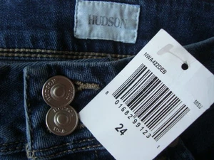 NWT HUDSON COLLIN Cover Pocket Stretch Skinny Jeans W-MISU Made in MEXICO Sz 24 - Picture 1 of 8
