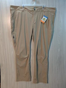 NEW Columbia Jambe Droite Hiking Pants Tan Khaki Women's Sz 24 W Omni Shield - Picture 1 of 11