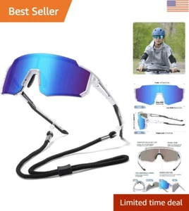 Comfort Fit Kids Sunglasses - Polarized, UV400 Protection for All Outdoor Sports - Picture 1 of 8