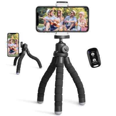 Tripod Portable and Flexible Tripod with Wireless Remote and Clip Cell Tripod... - Image 1 of 4