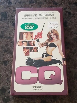 BRAND NEW CQ (VHS; 2002) Jeremy Davies Angela Lindvall RARE Sealed OOP Watermark - Image 1 of 4