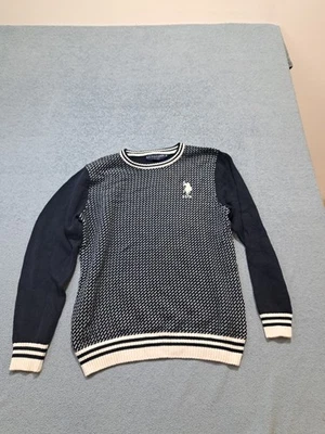 U.S. Polo Assn. Men's Crew Neck Textured Cotton Blend Sweater Size Medium - Image 1 of 4