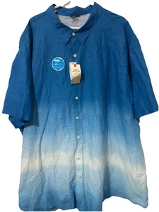 Herren Neu mit Etikett Izod Performance Cool FX Button-Down-Hemd blau 4XL Türkisches Meer - Bild 1 von 6