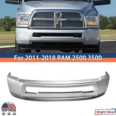 Bright Silver Front Bumper Face Bar Chrome Steel For 2011-2018 RAM 2500 3500 NEW — 第 1/4 张图片