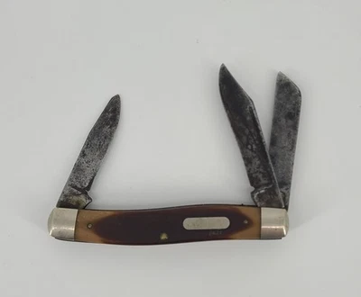 Schrade Old Timer 340T 3 Blade Pocket Knife Well Used Made In USA - Image 1 of 4