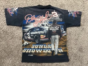Vintage Dale Earnhardt Shirt Mens M NASCAR 700 Charging Horses AOP Chase 90s - Picture 1 of 9