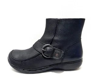 clarks unstructured Black Genuine Leather Ankle Boots Womens Uk Size 6 D RRP £70 - Picture 1 of 7