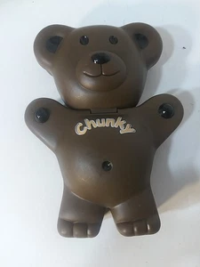Contenitore snack vintage 1999 marrone Teddy Grahams ribaltabile orsetto grosso plastica - Foto 1 di 5