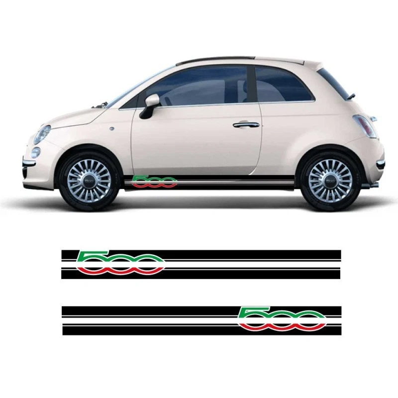 calcomanías laterales ItaliaLine500 Fiat 500 Foto 1 de 1
