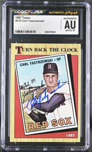 Auténtico Topps Carl Yastrzemski 1987 #314 CGC - Imagen 1 de 2