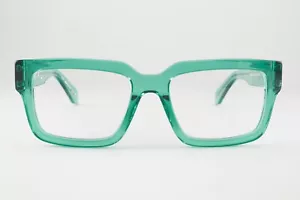 Original Off White OERJ015 5000 54mm Translucent Green Frame Brille Italy - Bild 1 von 5