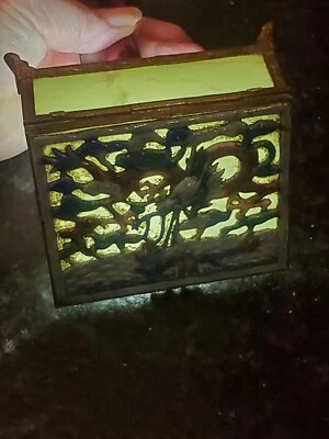 中国青瓷白玉银珐琅套装 GILT Ormolu 和珐琅盒 — 第 1/4 张图片