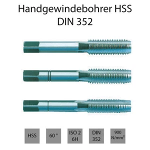 Handgewindebohrer HSS - DIN 352 - 900 N/mm² - Ø M1 - M52 - Bild 1 von 2