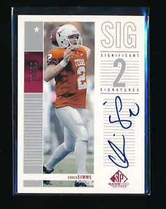 CHRIS SIMMS 2003 SP GAME USED EDITION SIGNIFICANT SIGNATURE RC ROOKIE AUTO #/99 - Picture 1 of 2
