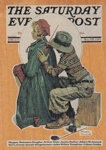 1993 COMIC IMAGES NORMAN ROCKWELL TRADING CARD WOOD CARD SUBSET W1