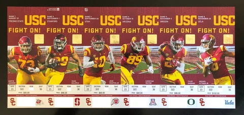 2019 USC Trojans Football Collectible Ticket Stub - Choose Any Home Game Cover