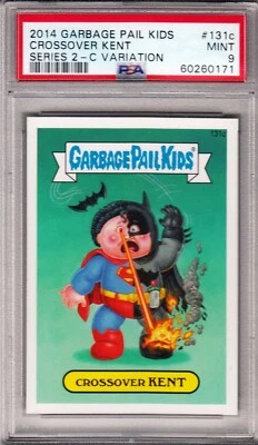 2014 GARBAGE PAIL KIDS S2 CROSSOVER KENT #131C CARD PSA 9 MINT SUPERMAN BATMAN - Image 1 of 2