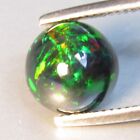 3.19Cts Firing Natural Black Opal 10Mm Round Cabochon Loose Ethiopia Gemstone