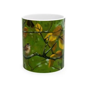 Tazza da caffè in ceramica, (11 oz, 15 oz) Wren Art Cottagecore - Foto 1 di 9