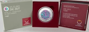 manueduc  AUSTRIA  25 Euros  NIOBIO - PLATA  PLATA 2016  PROOF  EL TIEMPO Nueva - Bild 1 von 3