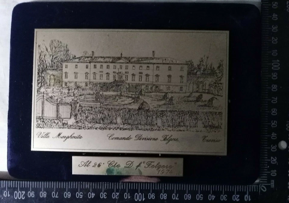 CREST COMANDO DIVISIONE FOLGORE VILLA MARGHERITA TREVISO A 26° C.TE GEN. VACCARO - Immagine 1 di 1