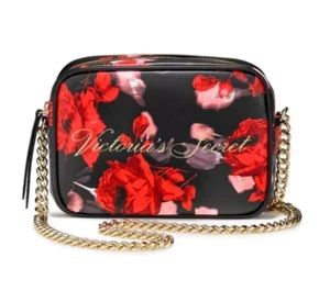 Victoria’s Secret Black Floral Crossbody Bag NWT - Picture 1 of 4