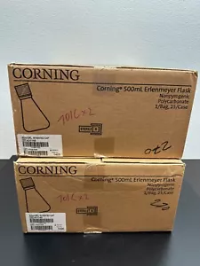 Corning REF 431145 500mL Polycarbonate Erlenmeyer Flask w Vent Cap Lot 2 Cases - Picture 1 of 16