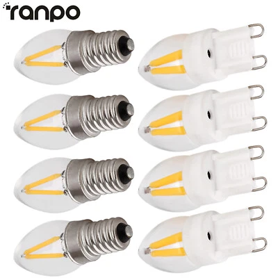 Retro C7 G9 E14 2W Warm White LED Candle Bulbs Light Filament Vintage Lamps 220V - Image 1 of 4