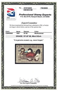 1981 Duck Hunting Stamp PSE 85 VF-XF Mint OGnh Unused RW48 - Picture 1 of 1