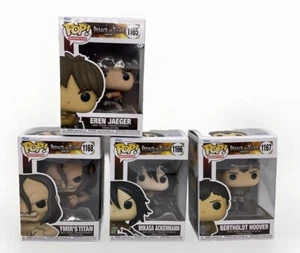 Funko Pop! Animation  1165 1166 1167 1168 ATTACK ON TITAN Set of 4 EREN MIKASA - Picture 1 of 12
