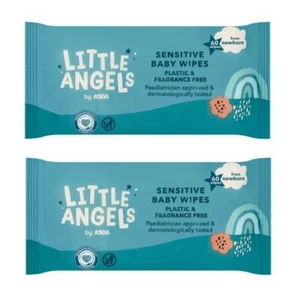 Little Angels Salviette Sensibili Senza Profumo Confezione da 60 (Confezione da 2) - Foto 1 di 2