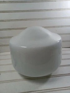 VINTAGE SCHOOLHOUSE LIGHT GLOBE GLASS REPLACEMENT WHITE 6” t 4" FITTER lamp shad - Picture 1 of 8