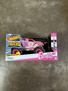 Hot Wheels Barbie Monster Truck RC Battery-Powered Remote-Control Toy Truck 1:24 - Picture 1 of 2