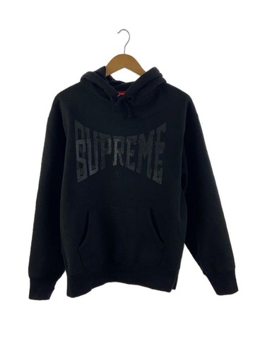 Felpa Supreme con cappuccio M cotone nero usata