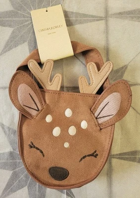Cynthia Rowley Nueva York Niños Ciervo Bolso de Mano Imitación Gamuza Cartera Bolso de Navidad  Foto 1 de 2
